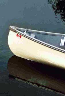 The end of our canoe. Next time we're hiring a kevlar one rather than fibre-glass - they're 30% lighter.