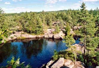 This is High Falls where there is a rock slide and diving pool, and also other people!!!