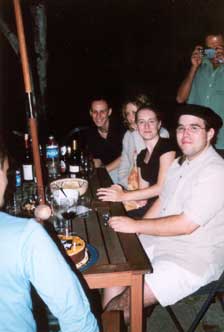 Giamal's (and rachel's previous) lab enjoy the sumptious BBQ