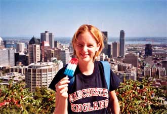 Rachel often gets mistaken for a bona fide francaphone Montrealer these days. She's got blending in licked.